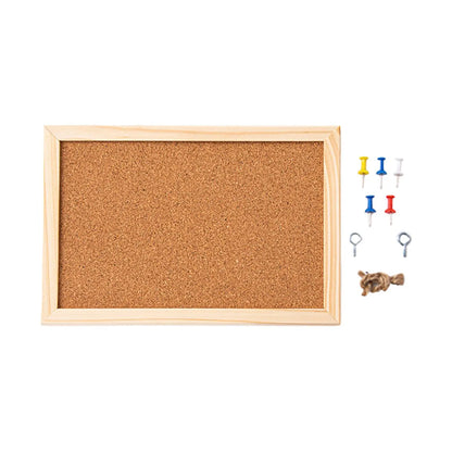 Cork Bulletin Board - Wood Framing Board With Push Pins | Eco Friendly Cork Display - ZOOMNSTORE