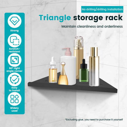 Wall Mount Corner Shelf - No-Drill 304 Stainless Steel Shower Organizer for Bathroom - ZOOMNSTORE