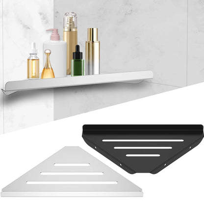 Wall Mount Corner Shelf - No-Drill 304 Stainless Steel Shower Organizer for Bathroom - ZOOMNSTORE