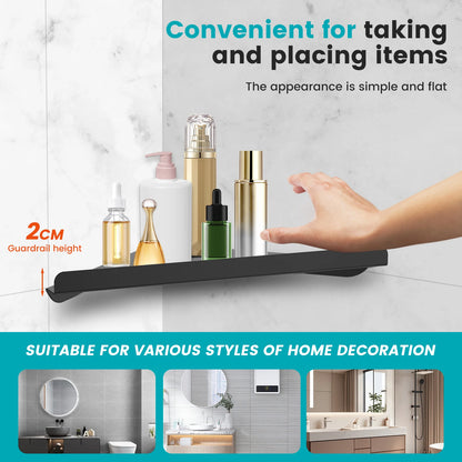 Wall Mount Corner Shelf - No-Drill 304 Stainless Steel Shower Organizer for Bathroom - ZOOMNSTORE