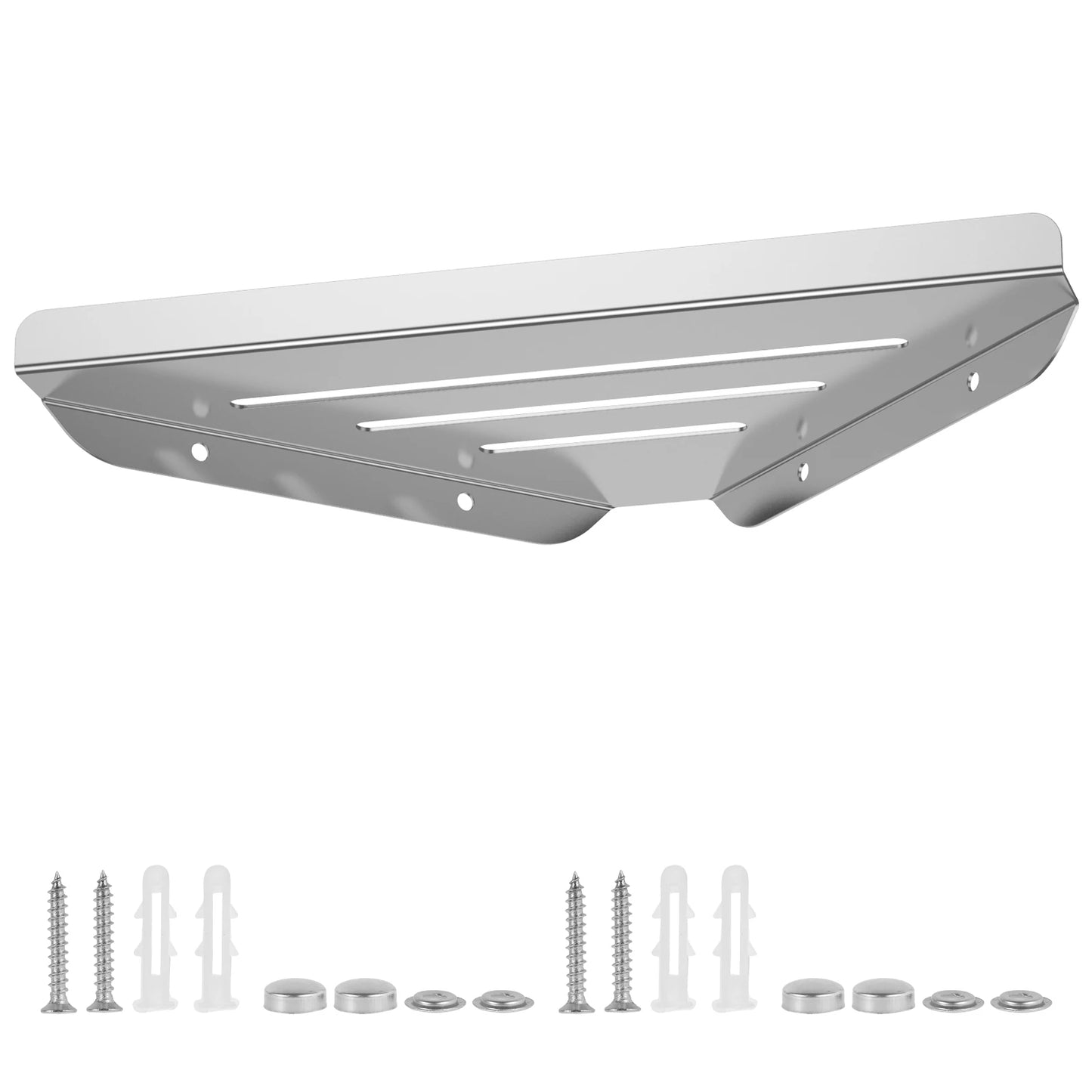 Wall Mount Corner Shelf - No-Drill 304 Stainless Steel Shower Organizer for Bathroom - ZOOMNSTORE