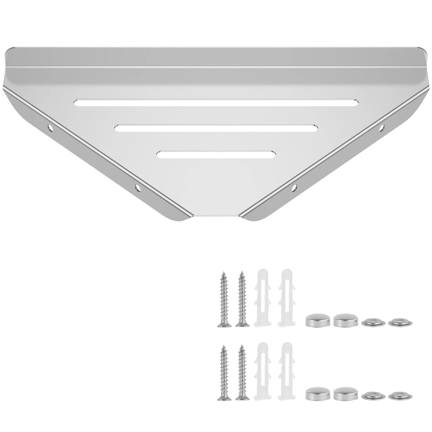 Wall Mount Corner Shelf - No-Drill 304 Stainless Steel Shower Organizer for Bathroom - ZOOMNSTORE