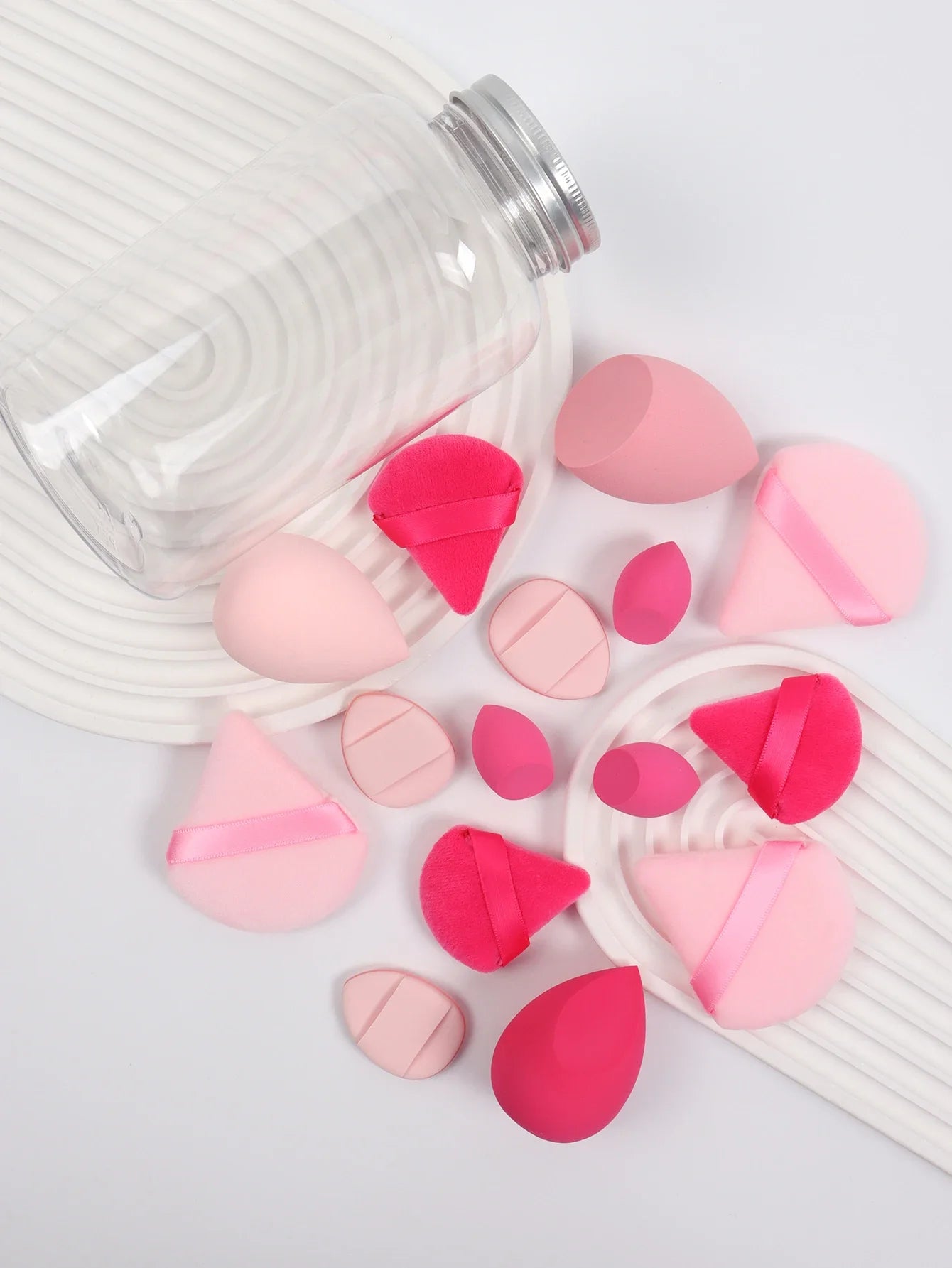 Cosmetic Powder Puffs – Loose Powder Puff Combo with Mini Makeup Egg Set & Air Cushion - ZOOMNSTORE