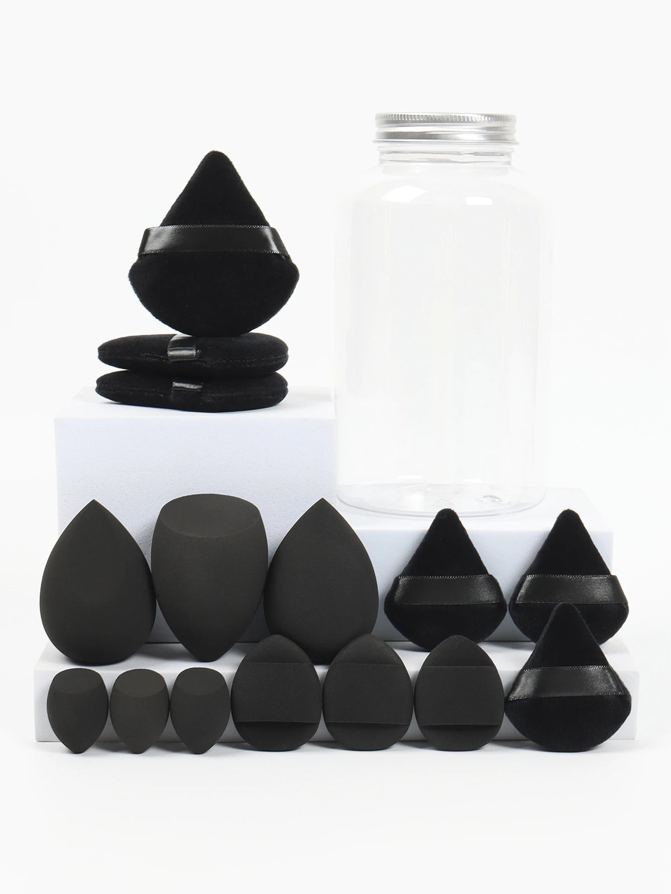 Cosmetic Powder Puffs – Loose Powder Puff Combo with Mini Makeup Egg Set & Air Cushion - ZOOMNSTORE