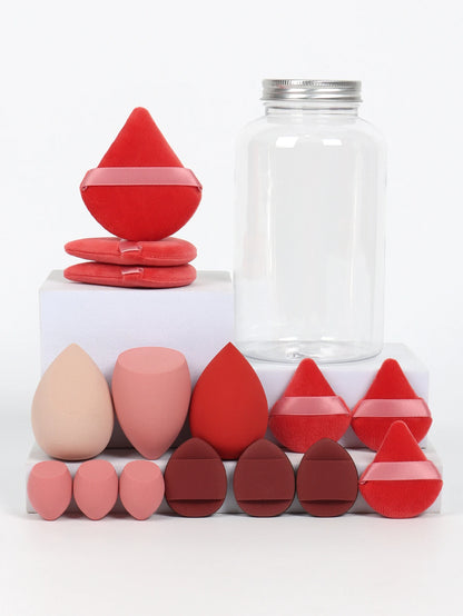 Cosmetic Powder Puffs – Loose Powder Puff Combo with Mini Makeup Egg Set & Air Cushion - ZOOMNSTORE