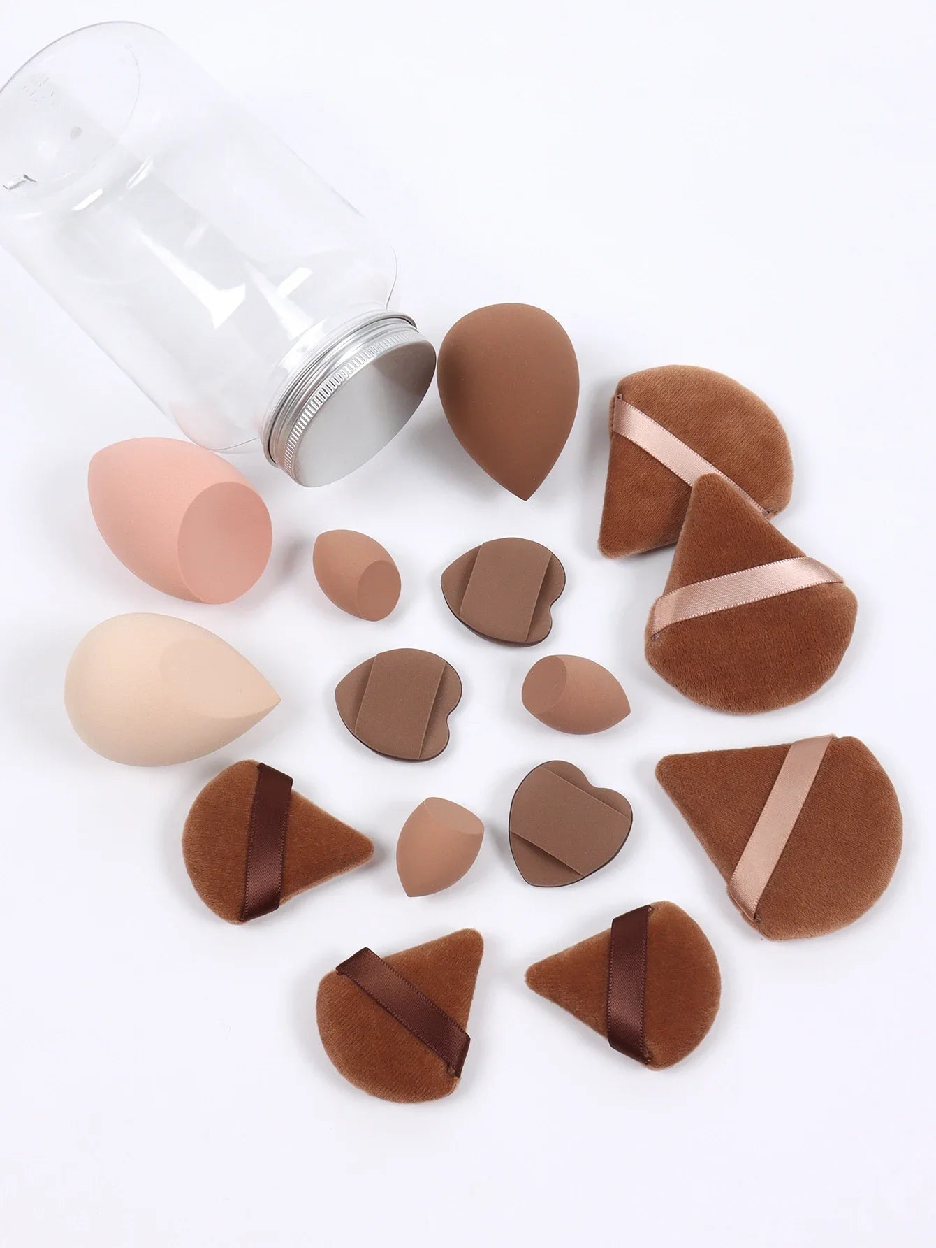 Cosmetic Powder Puffs – Loose Powder Puff Combo with Mini Makeup Egg Set & Air Cushion - ZOOMNSTORE