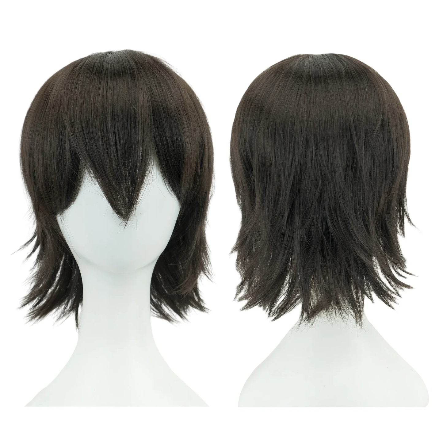 Cosplay Bob Wig – Short Curly Synthetic Hair, Pink Blonde Orange Party Costume - ZOOMNSTORE