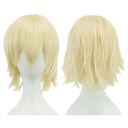 Cosplay Bob Wig – Short Curly Synthetic Hair, Pink Blonde Orange Party Costume - ZOOMNSTORE