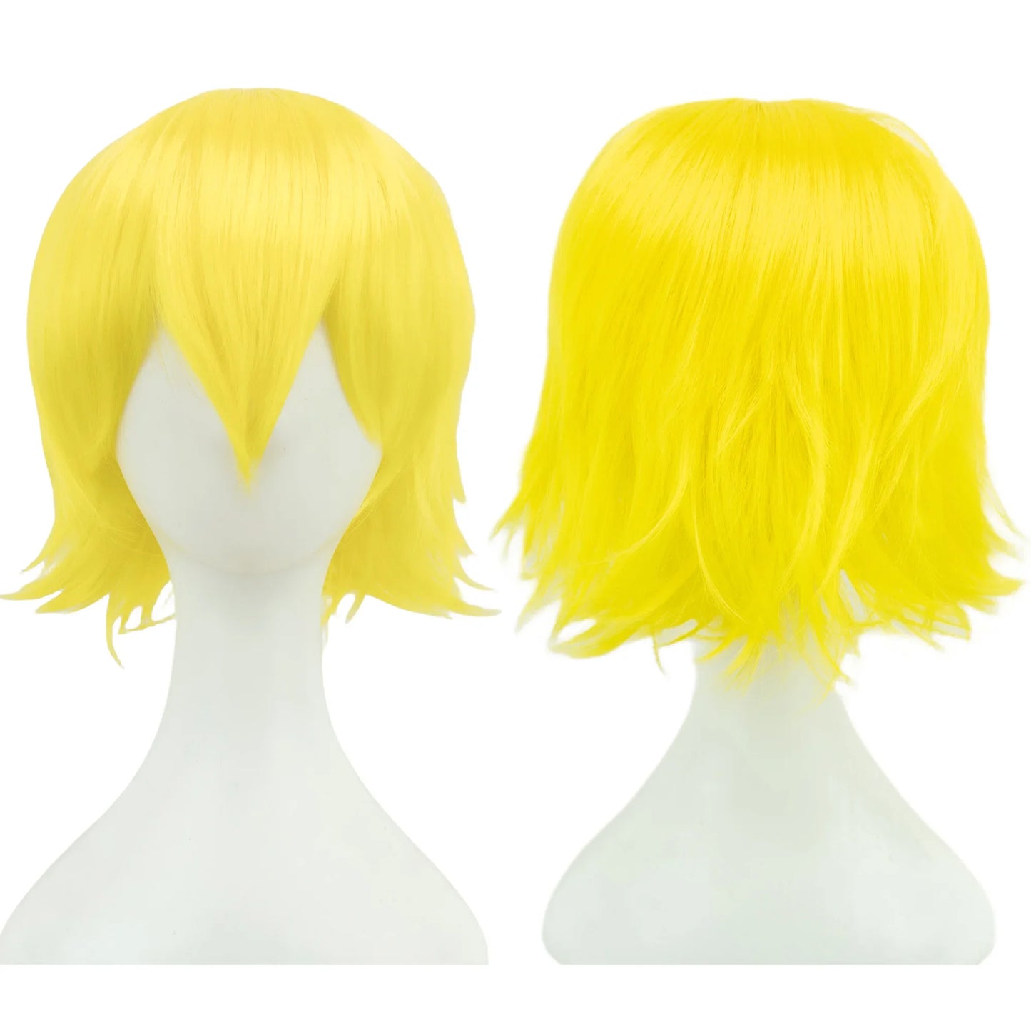 Cosplay Bob Wig – Short Curly Synthetic Hair, Pink Blonde Orange Party Costume - ZOOMNSTORE