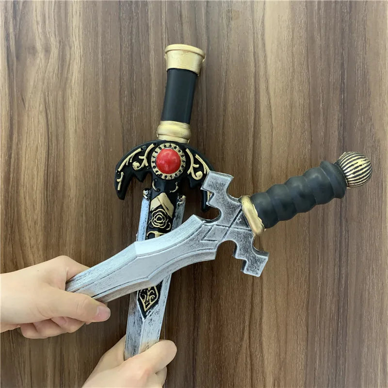 Dagger Leaves Rune Sword Cosplay Weapon Prop Dagger Sword Knife Role Play Halloween 1:1 Cos Kids Gift Safety PU - ZOOMNSTORE