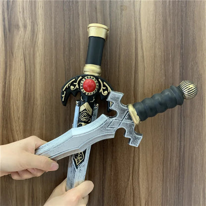 Dagger Leaves Rune Sword Cosplay Weapon Prop Dagger Sword Knife Role Play Halloween 1:1 Cos Kids Gift Safety PU - ZOOMNSTORE