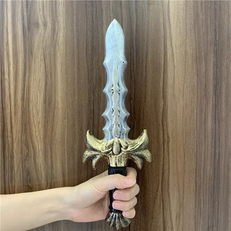 Dagger Leaves Rune Sword Cosplay Weapon Prop Dagger Sword Knife Role Play Halloween 1:1 Cos Kids Gift Safety PU - ZOOMNSTORE