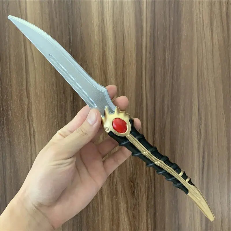 Dagger Leaves Rune Sword Cosplay Weapon Prop Dagger Sword Knife Role Play Halloween 1:1 Cos Kids Gift Safety PU - ZOOMNSTORE