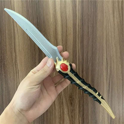 Dagger Leaves Rune Sword Cosplay Weapon Prop Dagger Sword Knife Role Play Halloween 1:1 Cos Kids Gift Safety PU - ZOOMNSTORE