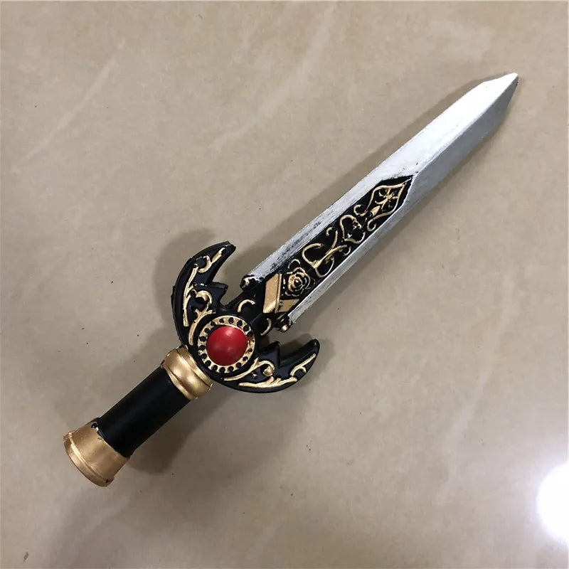 Dagger Leaves Rune Sword Cosplay Weapon Prop Dagger Sword Knife Role Play Halloween 1:1 Cos Kids Gift Safety PU - ZOOMNSTORE