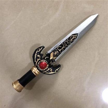 Dagger Leaves Rune Sword Cosplay Weapon Prop Dagger Sword Knife Role Play Halloween 1:1 Cos Kids Gift Safety PU - ZOOMNSTORE