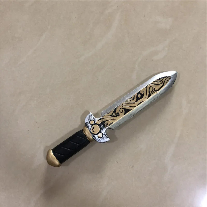 Dagger Leaves Rune Sword Cosplay Weapon Prop Dagger Sword Knife Role Play Halloween 1:1 Cos Kids Gift Safety PU - ZOOMNSTORE