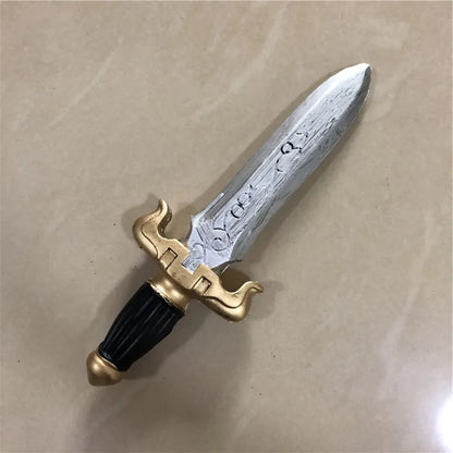 Dagger Leaves Rune Sword Cosplay Weapon Prop Dagger Sword Knife Role Play Halloween 1:1 Cos Kids Gift Safety PU - ZOOMNSTORE