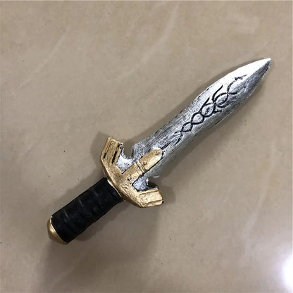 Dagger Leaves Rune Sword Cosplay Weapon Prop Dagger Sword Knife Role Play Halloween 1:1 Cos Kids Gift Safety PU - ZOOMNSTORE