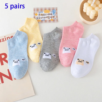 Cotton Ankle Socks - Casual Breathable Short Socks for Women Men and Girls - ZOOMNSTORE