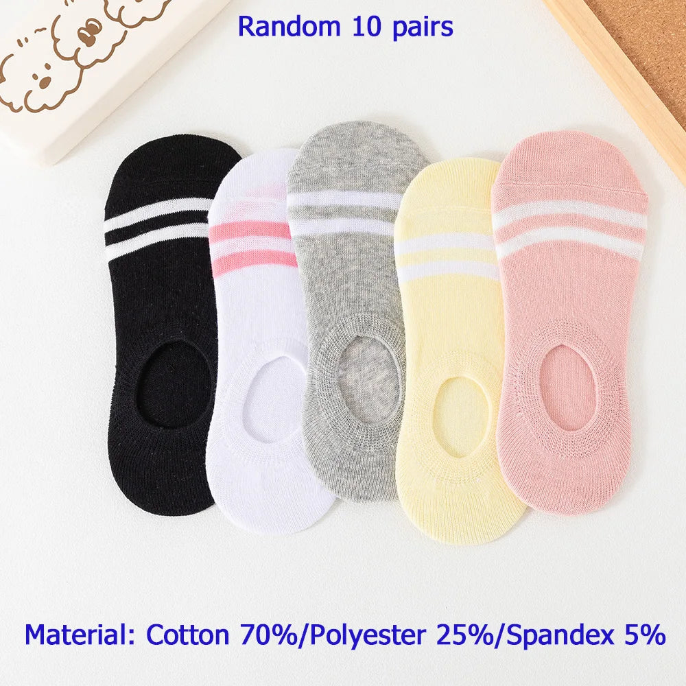 Cotton Ankle Socks - Casual Breathable Short Socks for Women Men and Girls - ZOOMNSTORE