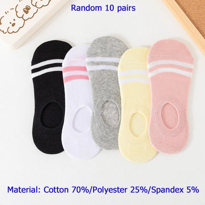 Cotton Ankle Socks - Casual Breathable Short Socks for Women Men and Girls - ZOOMNSTORE