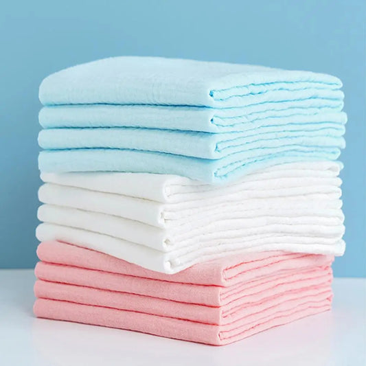 10PCS 100% Cotton Baby Gauze Diapers For Newborn Baby Nappy Changing 43x45cm Washable Reusable Double Layer Soft Baby Towels - ZOOMNSTORE