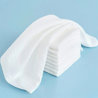 10PCS 100% Cotton Baby Gauze Diapers For Newborn Baby Nappy Changing 43x45cm Washable Reusable Double Layer Soft Baby Towels - ZOOMNSTORE