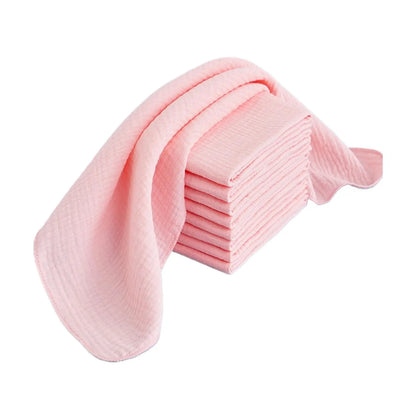 10PCS 100% Cotton Baby Gauze Diapers For Newborn Baby Nappy Changing 43x45cm Washable Reusable Double Layer Soft Baby Towels - ZOOMNSTORE