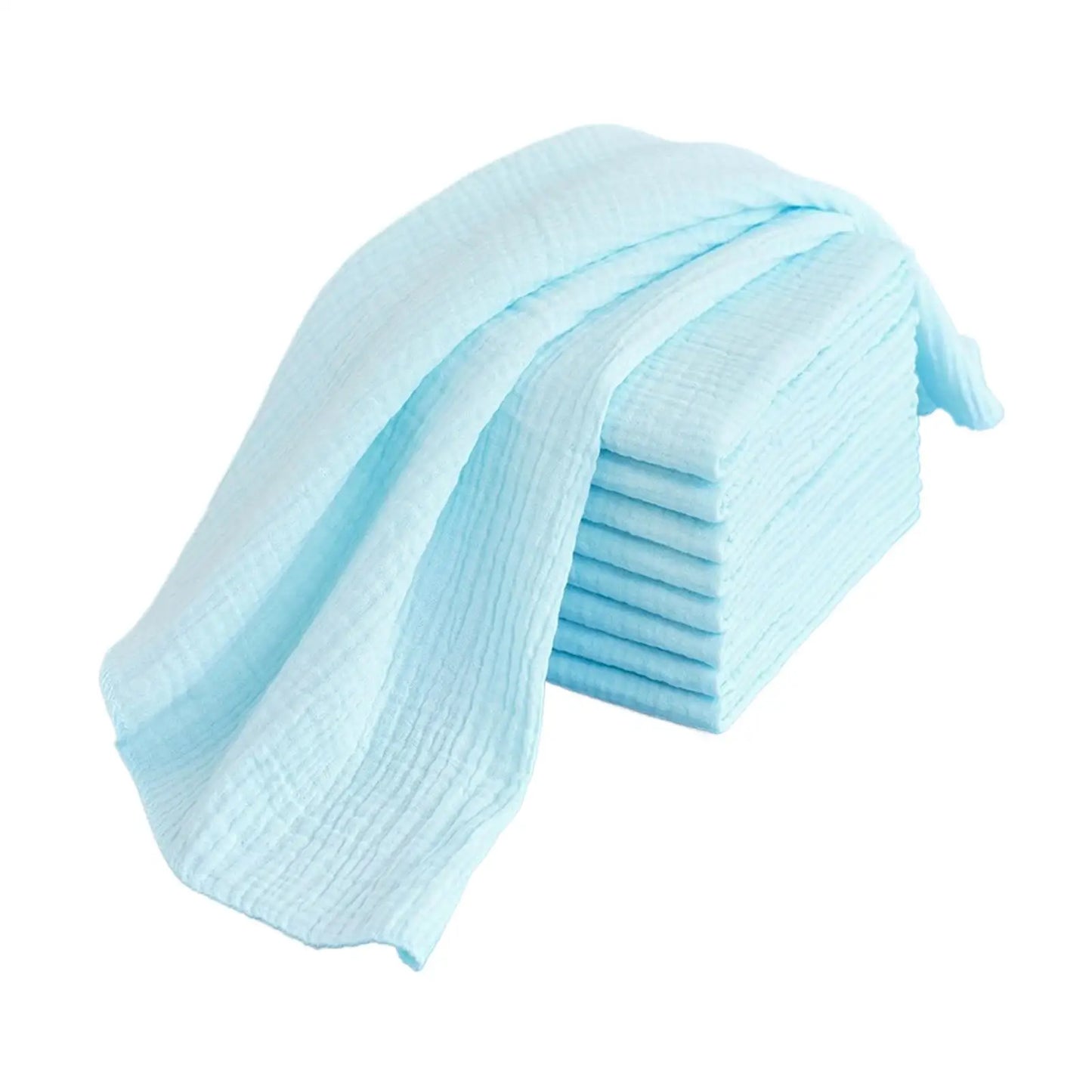 10PCS 100% Cotton Baby Gauze Diapers For Newborn Baby Nappy Changing 43x45cm Washable Reusable Double Layer Soft Baby Towels - ZOOMNSTORE