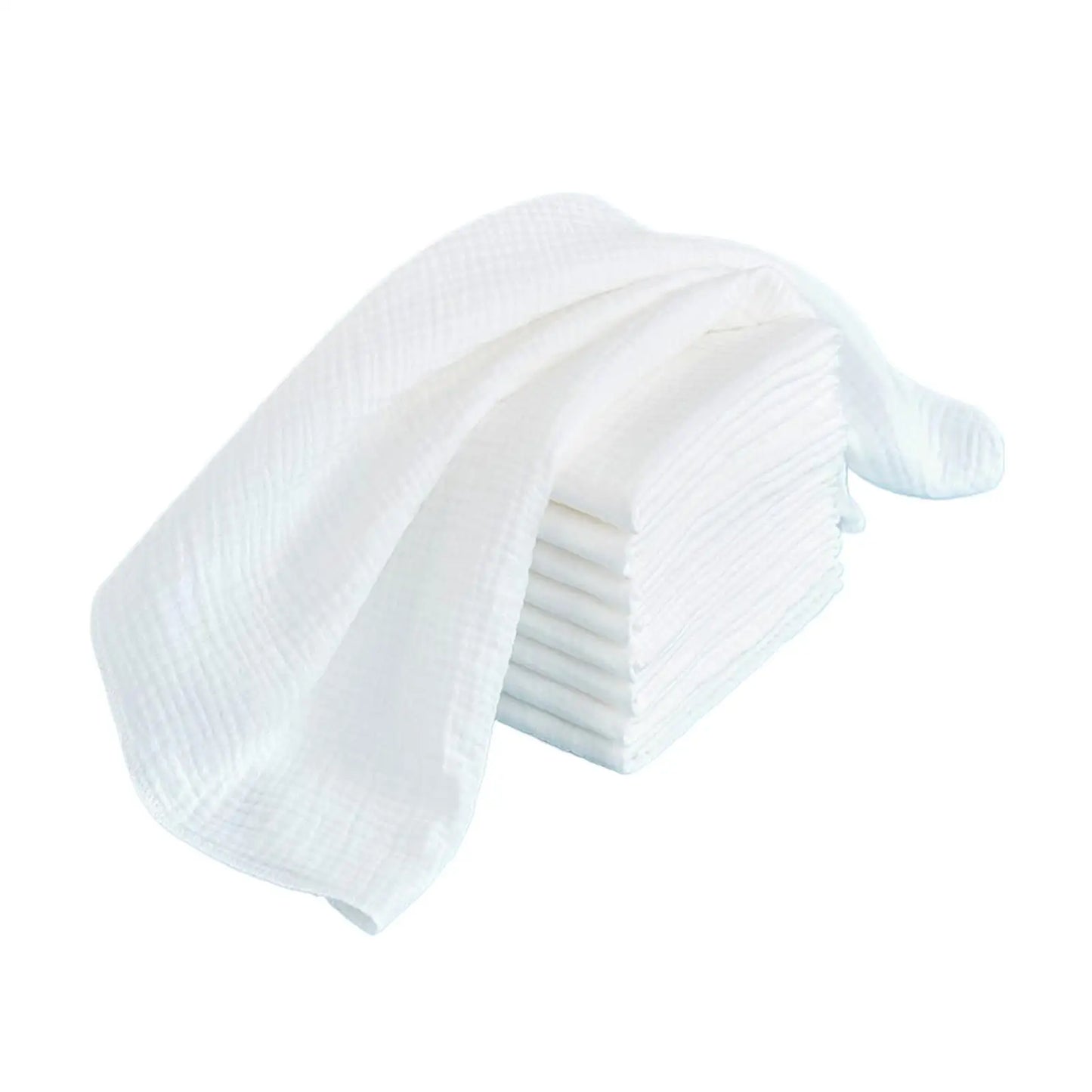 10PCS 100% Cotton Baby Gauze Diapers For Newborn Baby Nappy Changing 43x45cm Washable Reusable Double Layer Soft Baby Towels - ZOOMNSTORE