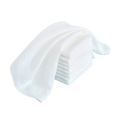 10PCS 100% Cotton Baby Gauze Diapers For Newborn Baby Nappy Changing 43x45cm Washable Reusable Double Layer Soft Baby Towels - ZOOMNSTORE