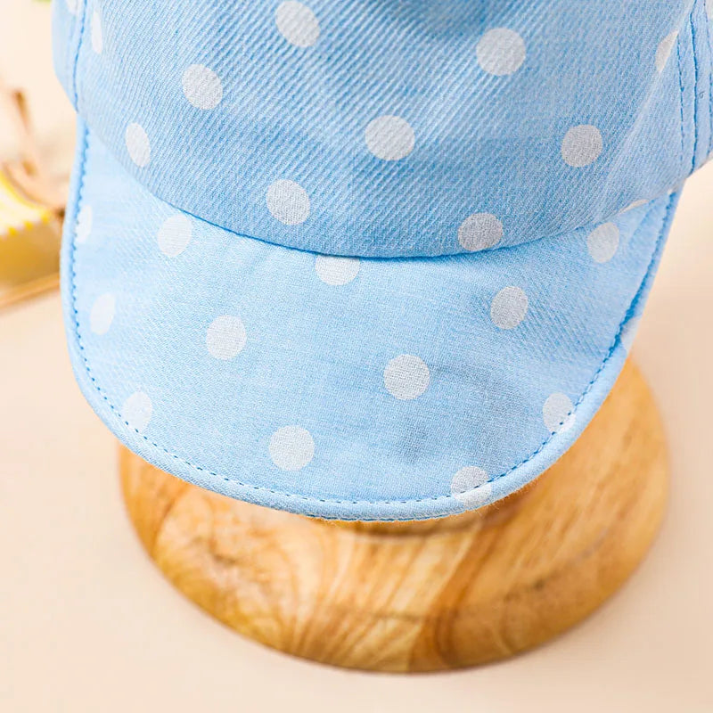 Cotton Baby Hats Summer Peaked Cap Toddler Dot Girls Boys Hat Child Cute 3D Ear Baseball Caps Infant Soft Sunhat For Kids - ZOOMNSTORE