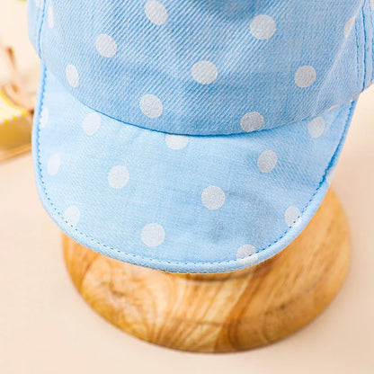 Cotton Baby Hats Summer Peaked Cap Toddler Dot Girls Boys Hat Child Cute 3D Ear Baseball Caps Infant Soft Sunhat For Kids - ZOOMNSTORE