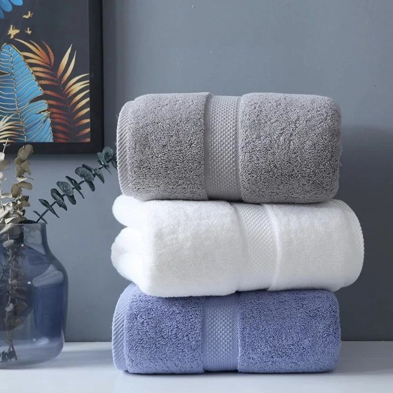 Cotton Bath Towel Adult Soft Absorbent Towels Bathroom Sets Large Beach Towel Hotel Spa Towels For Home - ZOOMNSTORE
