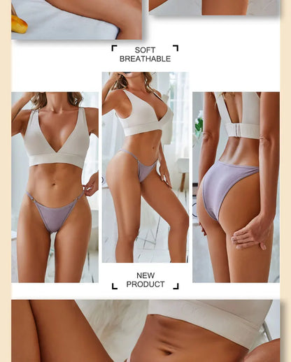 Cotton Bikini Panties - Women’s Low Waist Briefs | Comfortable Soft Cotton Lingerie Set - ZOOMNSTORE