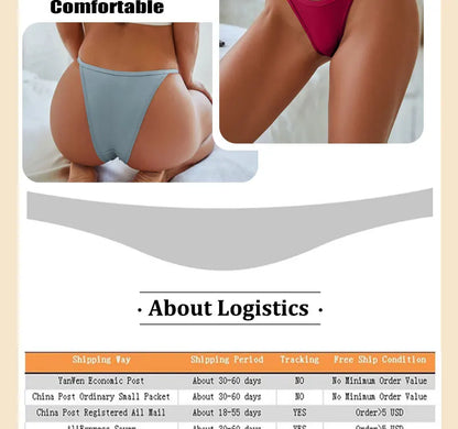 Cotton Bikini Panties - Women’s Low Waist Briefs | Comfortable Soft Cotton Lingerie Set - ZOOMNSTORE