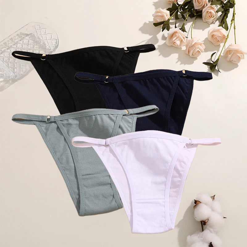 Cotton Bikini Panties - Women’s Low Waist Briefs | Comfortable Soft Cotton Lingerie Set - ZOOMNSTORE