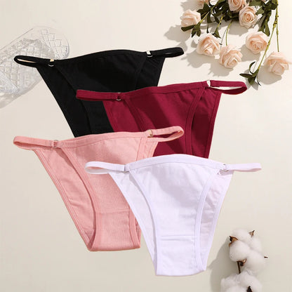 Cotton Bikini Panties - Women’s Low Waist Briefs | Comfortable Soft Cotton Lingerie Set - ZOOMNSTORE