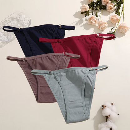 Cotton Bikini Panties - Women’s Low Waist Briefs | Comfortable Soft Cotton Lingerie Set - ZOOMNSTORE