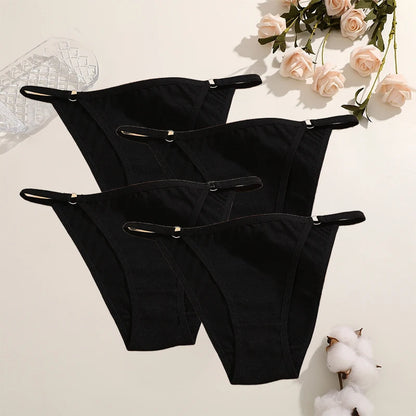 Cotton Bikini Panties - Women’s Low Waist Briefs | Comfortable Soft Cotton Lingerie Set - ZOOMNSTORE