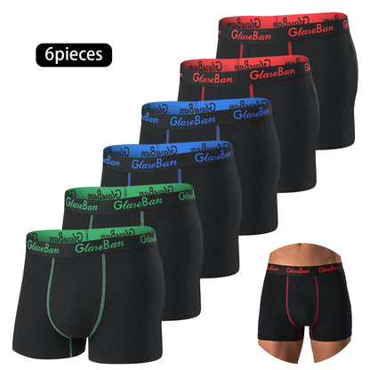 Cotton Boxer Briefs - 6pcs Pack Men's Breathable Underwear With Elastic Waistband - ZOOMNSTORE