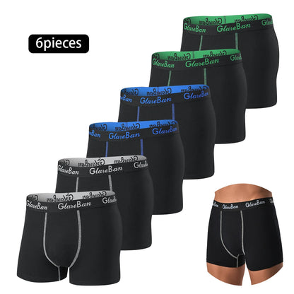 Cotton Boxer Briefs - 6pcs Pack Men's Breathable Underwear With Elastic Waistband - ZOOMNSTORE