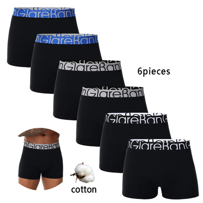 Cotton Boxer Briefs - 6pcs Pack Men's Breathable Underwear With Elastic Waistband - ZOOMNSTORE