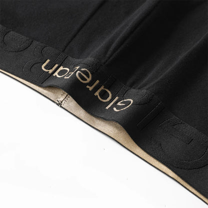 Cotton Boxer Shorts - Luxury Black Gold Men's Underwear, Soft Breathable Boxers - ZOOMNSTORE