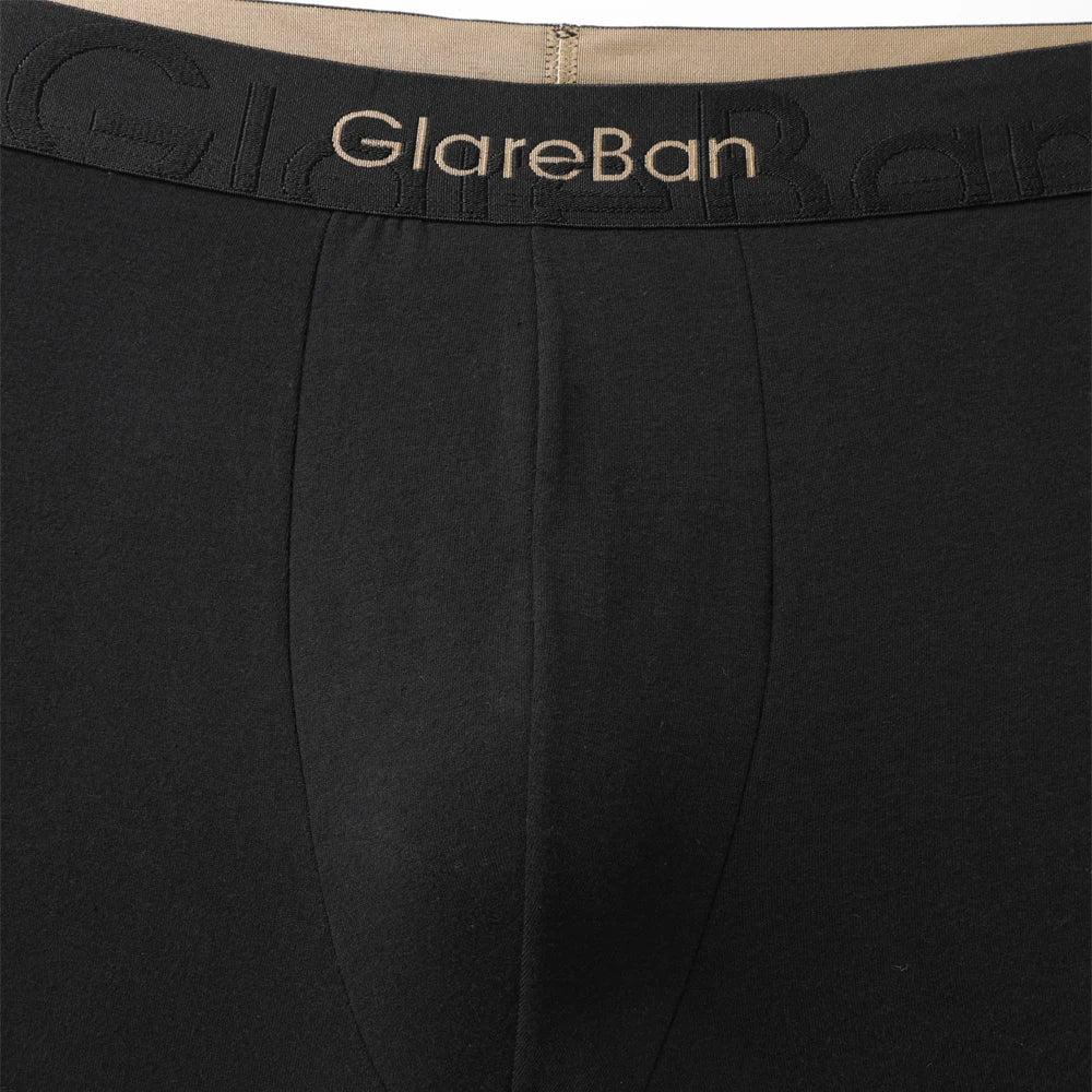 Cotton Boxer Shorts - Luxury Black Gold Men's Underwear, Soft Breathable Boxers - ZOOMNSTORE
