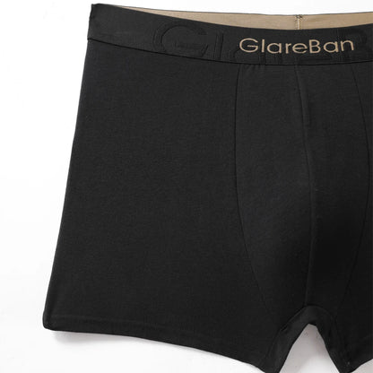 Cotton Boxer Shorts - Luxury Black Gold Men's Underwear, Soft Breathable Boxers - ZOOMNSTORE