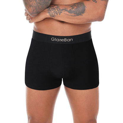 Cotton Boxer Shorts - Luxury Black Gold Men's Underwear, Soft Breathable Boxers - ZOOMNSTORE