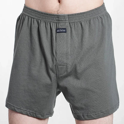 Cotton Boxer Shorts - Men's High Waist Plaid Plus Size Comfortable Underwear - ZOOMNSTORE