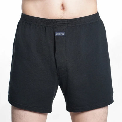Cotton Boxer Shorts - Men's High Waist Plaid Plus Size Comfortable Underwear - ZOOMNSTORE
